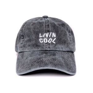 Livin’ Cool Washed Wavy Logo Cap - NWOT